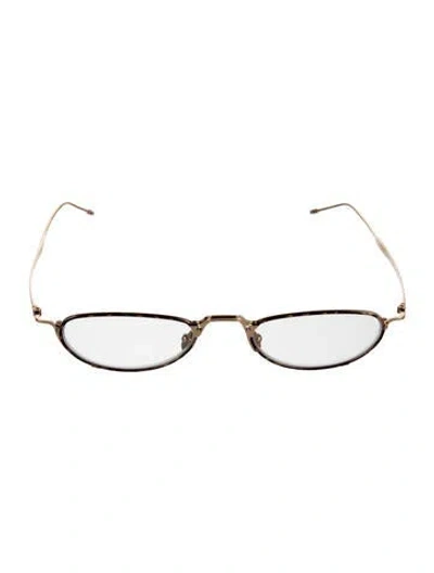 Pre-owned Thom Browne Round Eyeglasses In Gold