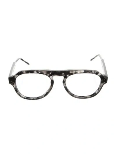 Pre-owned Thom Browne Round Eyeglasses In Gray