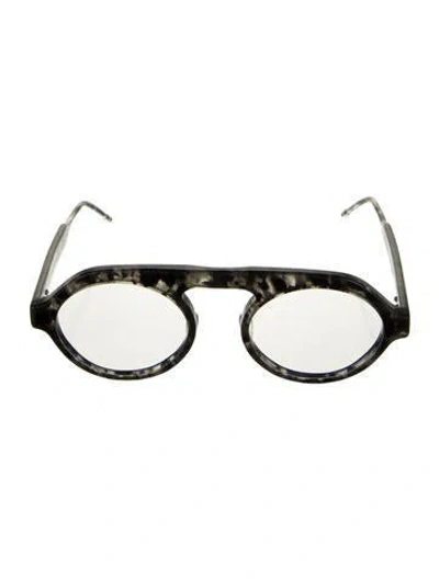 Pre-owned Thom Browne Round Eyeglasses In Gray