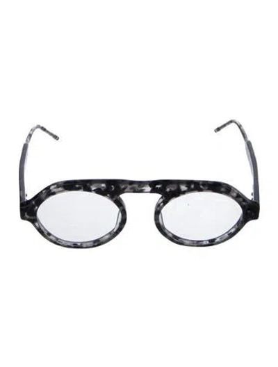 Pre-owned Thom Browne Round Eyeglasses In Gray