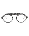 Thom Browne Round-frame Acetate Optical Frames In Grey