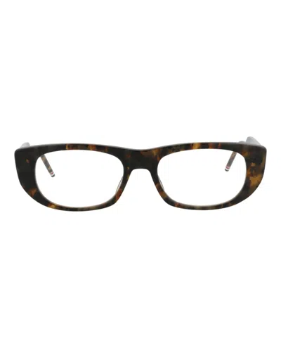 Thom Browne Round-frame Acetate Optical Frames In Tortoise Brown
