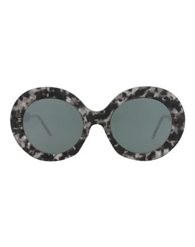 Thom Browne Round-frame Acetate Sunglasses Woman Sunglasses Multicolored Size 54 Acetate