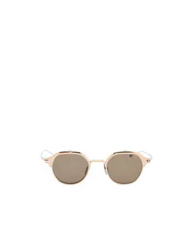 Thom Browne Round-frame Clip-on Glasses In Nude