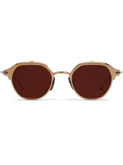 Thom Browne Round-frame Clip-on Sunglasses In Rosa