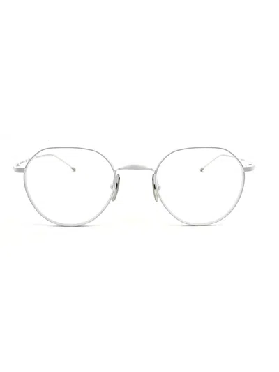 Thom Browne Round Frame Flat Mirror In White