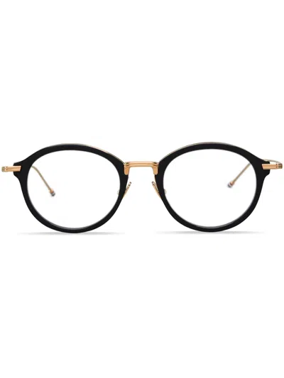 Thom Browne Brille Mit Rundem Gestell In 001 Black