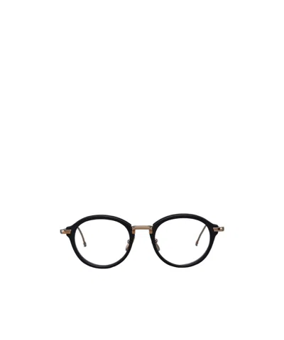 Thom Browne Round-frame Glasses In Black