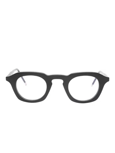 Thom Browne Round-frame Glasses In Black