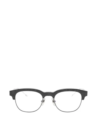 Thom Browne Round Frame Glasses In Black