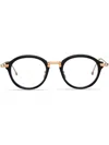Thom Browne Round-frame Glasses In Black