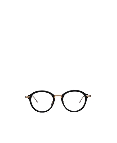 Thom Browne Round-frame Glasses In Black