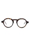 Thom Browne Round-frame Glasses In Brown