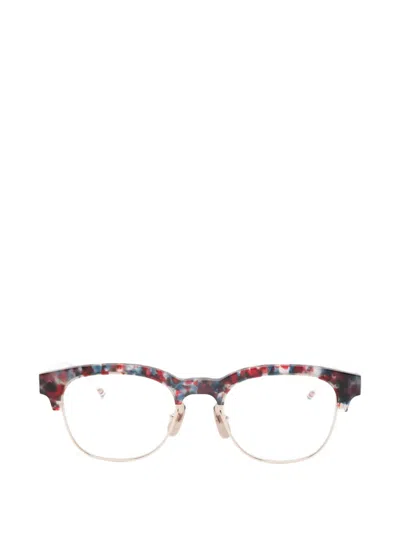 Thom Browne Round-frame Glasses In Gold