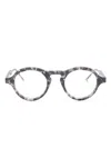 Thom Browne Round-frame Glasses In Grey