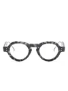 Thom Browne Round-frame Glasses In Grey