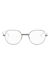 Thom Browne Round-frame Metal Glasses In Metallic