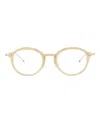 Thom Browne Round-frame Metal Optical Frames In Yellow