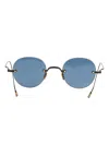 Thom Browne Round-frame Metal Sunglasses In Blue