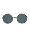 Thom Browne Oval-frame Metal Sunglasses Sunglasses Black Size 49 Metal In Silver