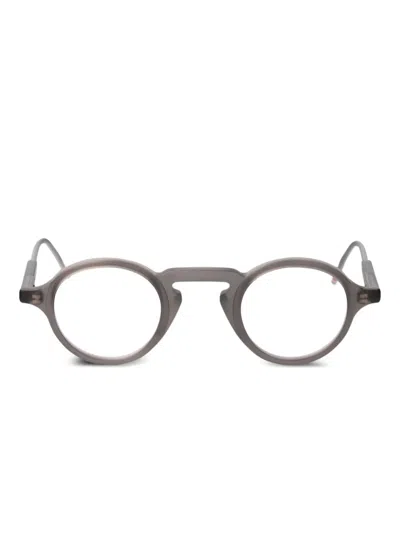 Thom Browne Round-frame Optical Glasses In Grey