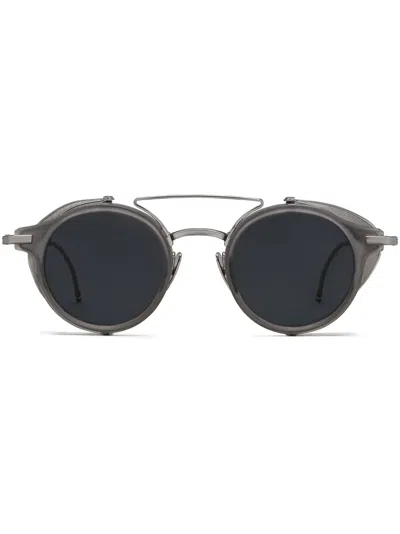 Thom Browne Round-frame Side-shields Sunglasses In Grau