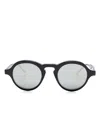 Thom Browne Round-frame Sunglasses In 黑色