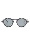 Thom Browne Round-frame Sunglasses In 灰色