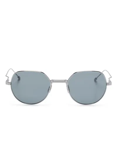 Thom Browne Round-frame Sunglasses In Silver