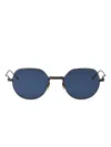 Thom Browne Round-frame Sunglasses In Blue