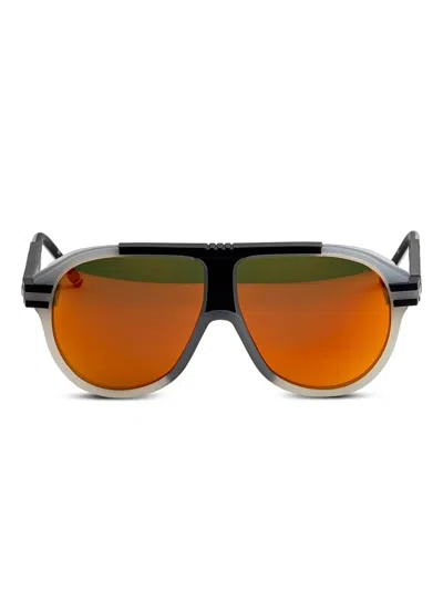 Thom Browne Round-frame Sunglasses In Brown