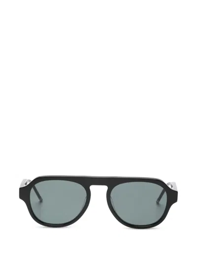 Thom Browne Round Frame Sunglasses In Black