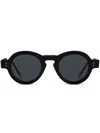 Thom Browne Round-frame Sunglasses In Black