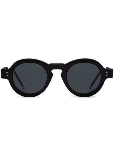 Thom Browne Round-frame Sunglasses In Black