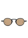 Thom Browne Round-frame Sunglasses In Black