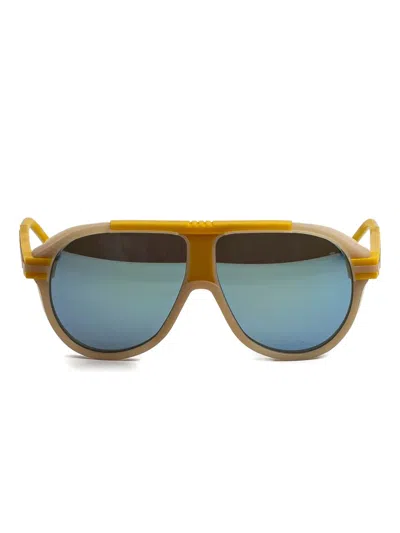 Thom Browne Round-frame Sunglasses In Brown