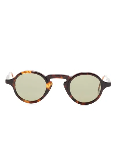 Thom Browne Round-frame Sunglasses In Brown