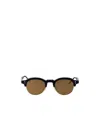 Thom Browne Round-frame Sunglasses In Brown