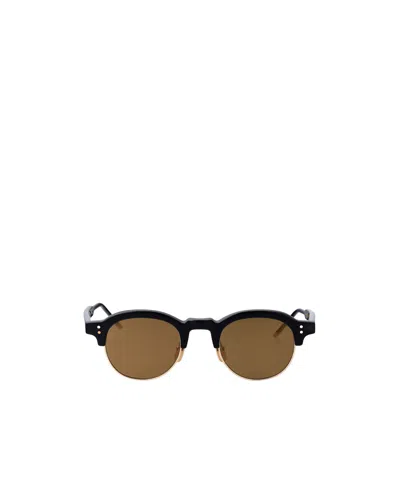 Thom Browne Round-frame Sunglasses In Brown