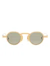 Thom Browne Round-frame Sunglasses In Gold