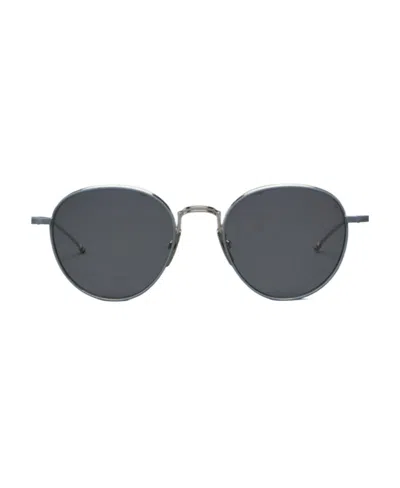 Thom Browne Round Frame Sunglasses In Gray