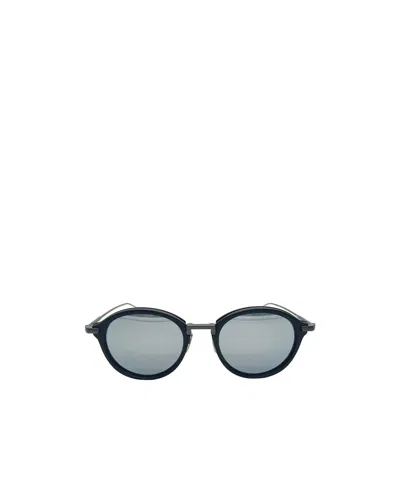 Thom Browne Round-frame Sunglasses In Gray