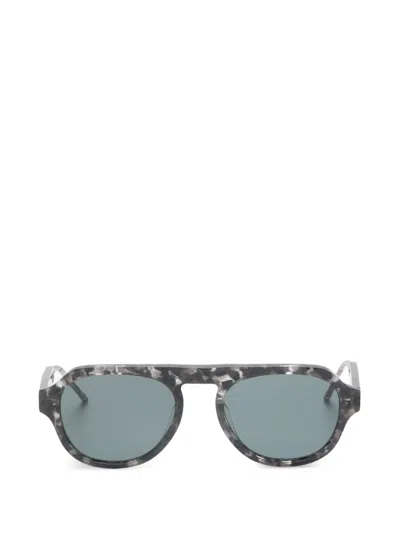 Thom Browne Round-frame Sunglasses In Metallic