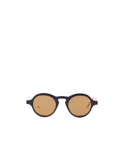 Thom Browne Round-frame Sunglasses In Brown