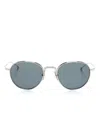 Thom Browne Titanium Round Sunglasses In Silver