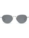 Thom Browne Matte Silver Titanium Sunglasses In Silver