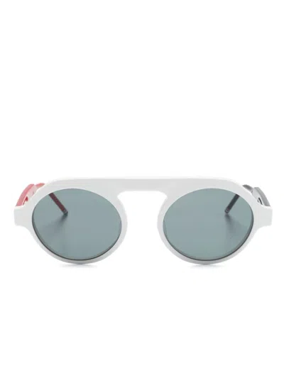 Thom Browne Sonnenbrille Mit Rundem Gestell In Blue