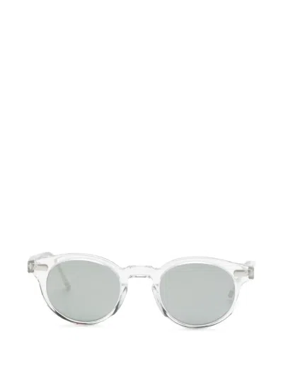 Thom Browne Round-frame Sunglasses In White