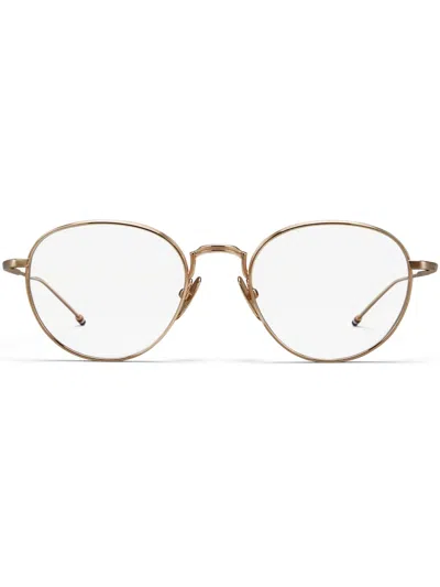 Thom Browne Round-frame Titanium Glasses In Rosa