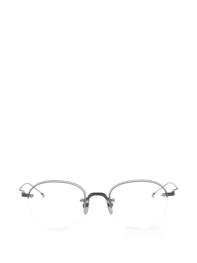Thom Browne Round Glasses In Gray